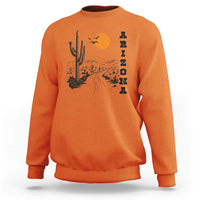 Retro Arizona Desert Road Sunset Graphic Sweatshirt Vintage Southwest Saguaro Cactus Travel Souvenir
