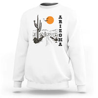 Retro Arizona Desert Road Sunset Graphic Sweatshirt Vintage Southwest Saguaro Cactus Travel Souvenir