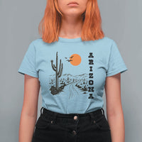Retro Arizona Desert Road Sunset Graphic T Shirt For Women Vintage Southwest Saguaro Cactus Travel Souvenir