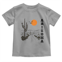 Retro Arizona Desert Road Sunset Graphic Toddler T Shirt Vintage Southwest Saguaro Cactus Travel Souvenir
