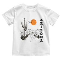 Retro Arizona Desert Road Sunset Graphic Toddler T Shirt Vintage Southwest Saguaro Cactus Travel Souvenir
