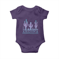 Retro Neon Silhouette Cactus Arizona Graphic Baby Onesie Modern Southwest Desert Aesthetic Travel Souvenir