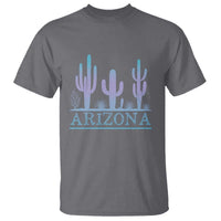Retro Neon Silhouette Cactus Arizona Graphic T Shirt Modern Southwest Desert Aesthetic Travel Souvenir