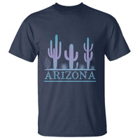 Retro Neon Silhouette Cactus Arizona Graphic T Shirt Modern Southwest Desert Aesthetic Travel Souvenir