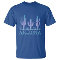 Retro Neon Silhouette Cactus Arizona Graphic T Shirt Modern Southwest Desert Aesthetic Travel Souvenir