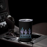 Retro Neon Silhouette Cactus Arizona Graphic Tumbler Cup Modern Southwest Desert Aesthetic Travel Souvenir