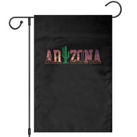 Scenic Arizona Sunset Landscape Graphic Garden Flag Southwest Saguaro Cactus Letters Travel Souvenir