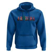 Scenic Arizona Sunset Landscape Graphic Hoodie Southwest Saguaro Cactus Letters Travel Souvenir
