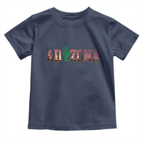 Scenic Arizona Sunset Landscape Graphic Toddler T Shirt Southwest Saguaro Cactus Letters Travel Souvenir