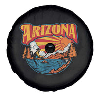 Retro Arizona Fly Fishing River Graphic Spare Tire Cover Vintage Angler Outdoor Mountain Adventure Souvenir