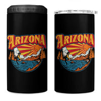 Retro Arizona Fly Fishing River Graphic 4 in 1 Can Cooler Tumbler Vintage Angler Outdoor Mountain Adventure Souvenir