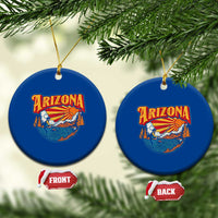 Retro Arizona Fly Fishing River Graphic Ceramic Ornament Vintage Angler Outdoor Mountain Adventure Souvenir