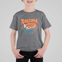Retro Arizona Fly Fishing River Graphic T Shirt For Kid Vintage Angler Outdoor Mountain Adventure Souvenir