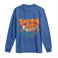 Retro Arizona Fly Fishing River Graphic Long Sleeve Shirt Vintage Angler Outdoor Mountain Adventure Souvenir