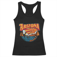 Retro Arizona Fly Fishing River Graphic Racerback Tank Top Vintage Angler Outdoor Mountain Adventure Souvenir