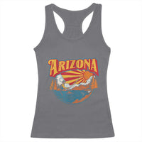 Retro Arizona Fly Fishing River Graphic Racerback Tank Top Vintage Angler Outdoor Mountain Adventure Souvenir
