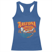 Retro Arizona Fly Fishing River Graphic Racerback Tank Top Vintage Angler Outdoor Mountain Adventure Souvenir