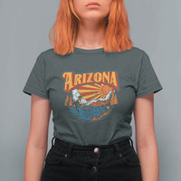 Retro Arizona Fly Fishing River Graphic T Shirt For Women Vintage Angler Outdoor Mountain Adventure Souvenir