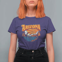 Retro Arizona Fly Fishing River Graphic T Shirt For Women Vintage Angler Outdoor Mountain Adventure Souvenir