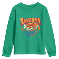 Retro Arizona Fly Fishing River Graphic Youth Sweatshirt Vintage Angler Outdoor Mountain Adventure Souvenir