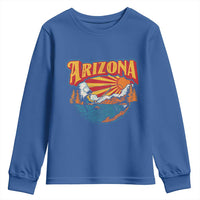 Retro Arizona Fly Fishing River Graphic Youth Sweatshirt Vintage Angler Outdoor Mountain Adventure Souvenir