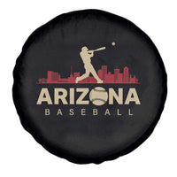 Vintage Arizona State Pride Baseball Player Graphic Spare Tire Cover Vintage Phoenix Skyline Batter Sports Fan