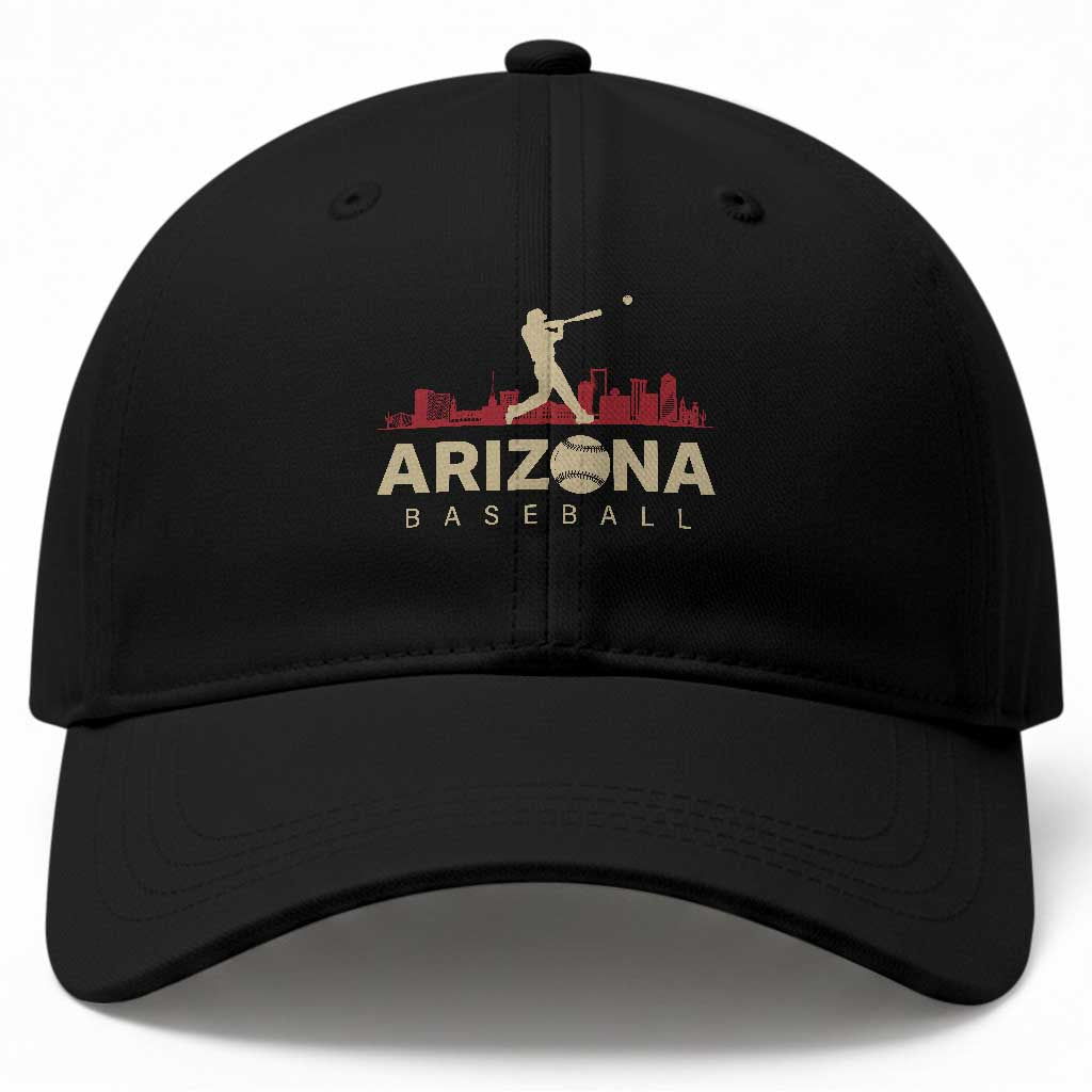 Vintage Arizona State Pride Baseball Player Graphic Baseball Cap Vintage Phoenix Skyline Batter Sports Fan