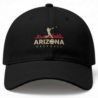 Vintage Arizona State Pride Baseball Player Graphic Baseball Cap Vintage Phoenix Skyline Batter Sports Fan