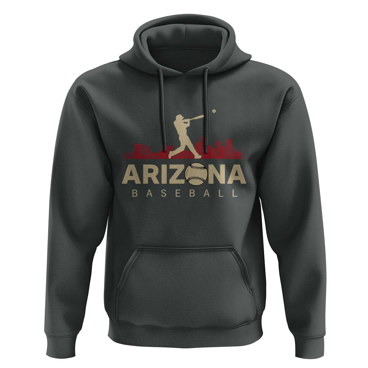 Vintage Arizona State Pride Baseball Player Graphic Hoodie Vintage Phoenix Skyline Batter Sports Fan