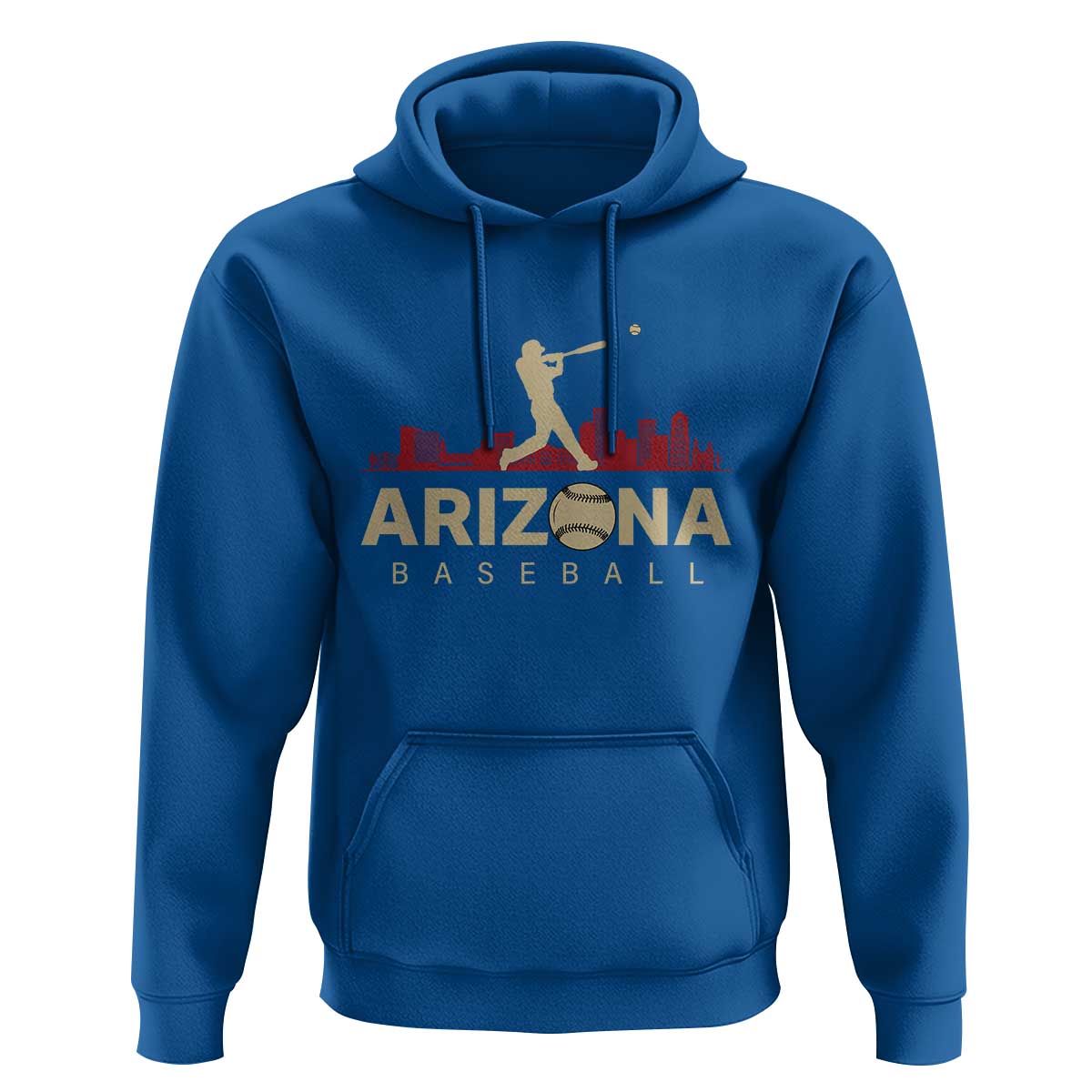 Vintage Arizona State Pride Baseball Player Graphic Hoodie Vintage Phoenix Skyline Batter Sports Fan