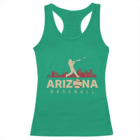 Vintage Arizona State Pride Baseball Player Graphic Racerback Tank Top Vintage Phoenix Skyline Batter Sports Fan