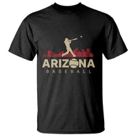 Vintage Arizona State Pride Baseball Player Graphic T Shirt Vintage Phoenix Skyline Batter Sports Fan