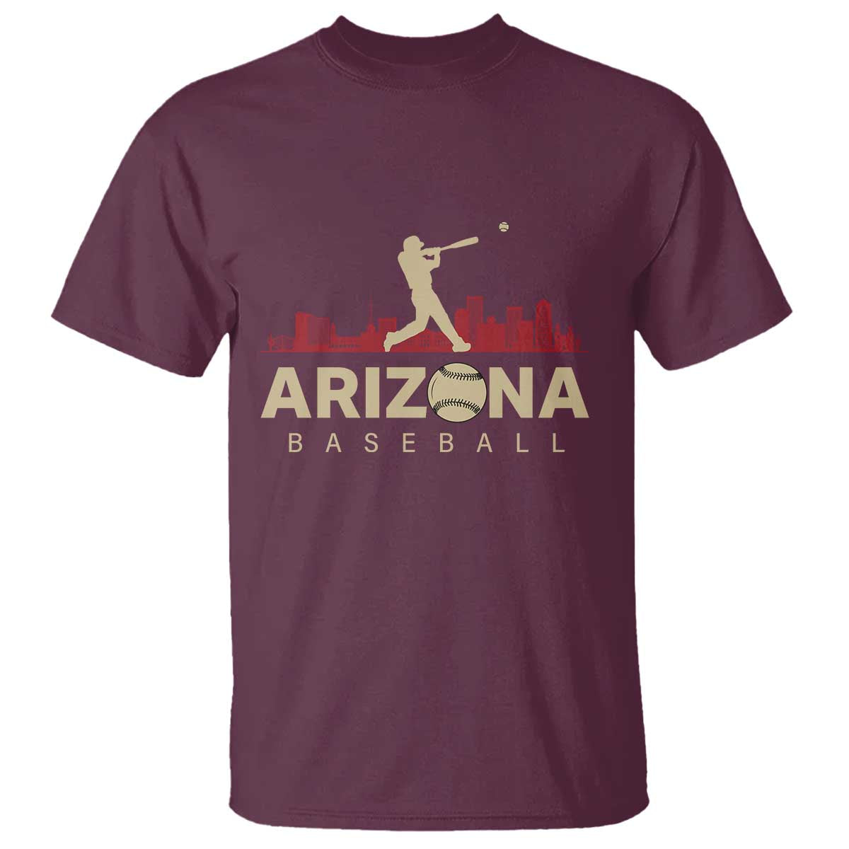 Vintage Arizona State Pride Baseball Player Graphic T Shirt Vintage Phoenix Skyline Batter Sports Fan