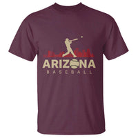 Vintage Arizona State Pride Baseball Player Graphic T Shirt Vintage Phoenix Skyline Batter Sports Fan