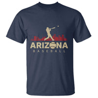 Vintage Arizona State Pride Baseball Player Graphic T Shirt Vintage Phoenix Skyline Batter Sports Fan