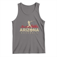 Vintage Arizona State Pride Baseball Player Graphic Tank Top Vintage Phoenix Skyline Batter Sports Fan