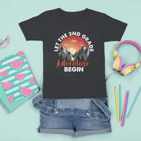 Hello 2nd Grade T Shirt For Kid Let The Second Grade Adventure Begin Retro Sunset - Wonder Print Shop