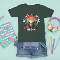 Hello 2nd Grade T Shirt For Kid Let The Second Grade Adventure Begin Retro Sunset - Wonder Print Shop