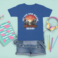 Hello 2nd Grade T Shirt For Kid Let The Second Grade Adventure Begin Retro Sunset - Wonder Print Shop