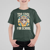 Too Cool For School Cat T Shirt For Kid Back To School Retro Vintage - Wonder Print Shop
