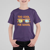 Funny Too Cool For School T Shirt For Kid Vacation Mode Sunglasses Summer Beach - Wonder Print Shop