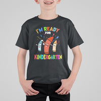 Crayons Kindergarten T Shirt For Kid I'm Ready For Kinder Cute 1st Day Of School - Wonder Print Shop