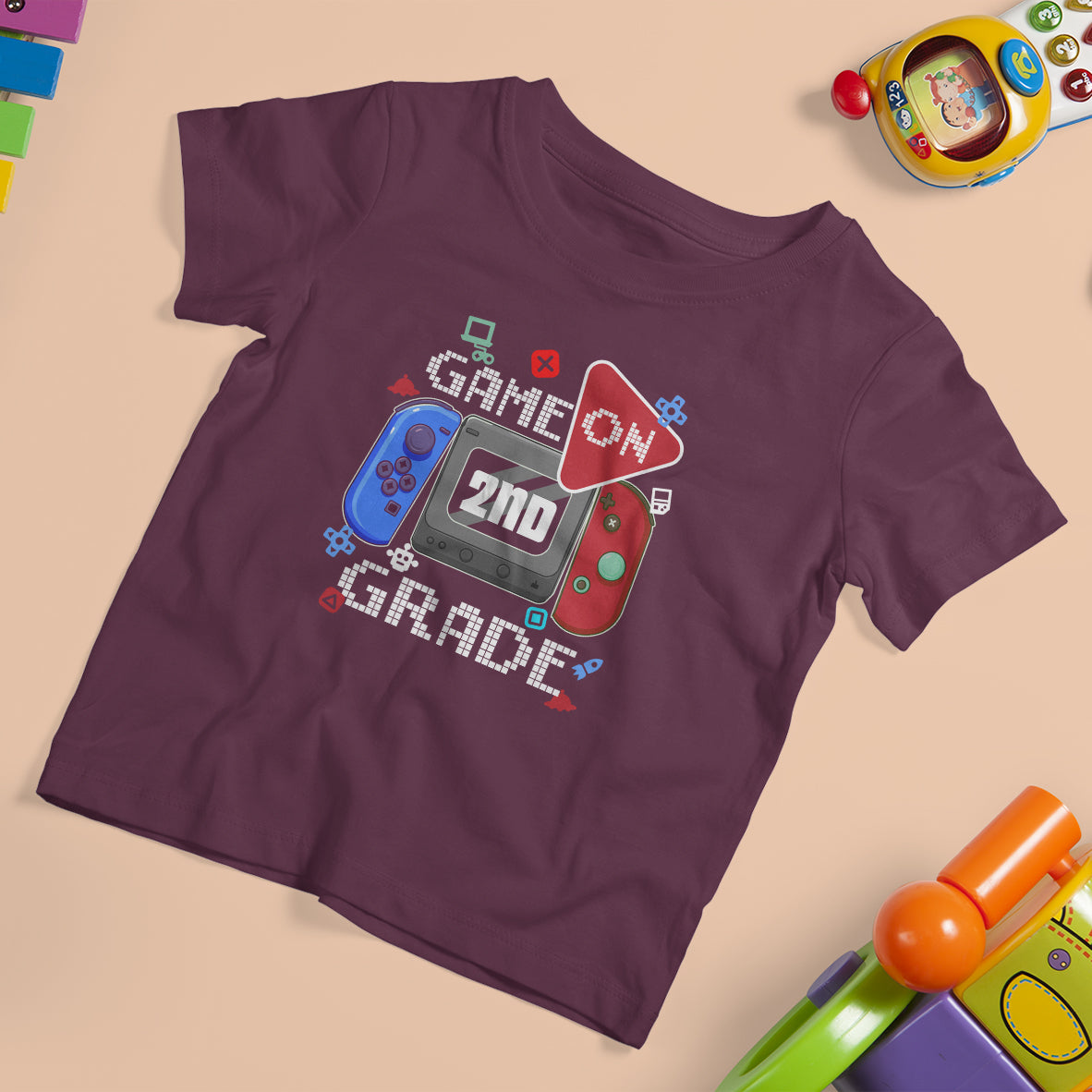 Game On 2nd Grade T Shirt For Kid Video Game Back To School Gaming - Wonder Print Shop