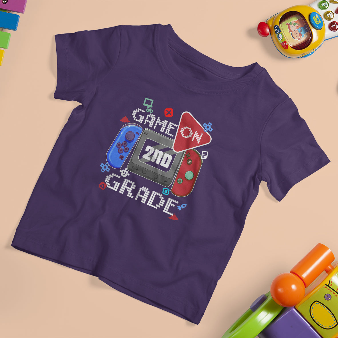 Game On 2nd Grade T Shirt For Kid Video Game Back To School Gaming - Wonder Print Shop