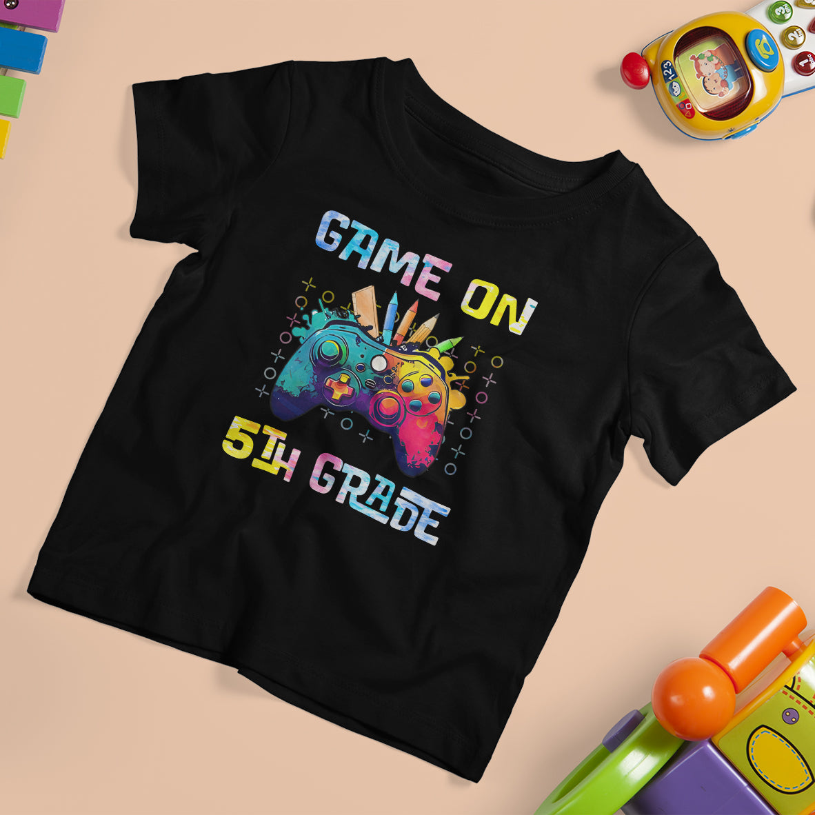 Game On 5th Grade T Shirt For Kid Video Game Back To School Gaming - Wonder Print Shop
