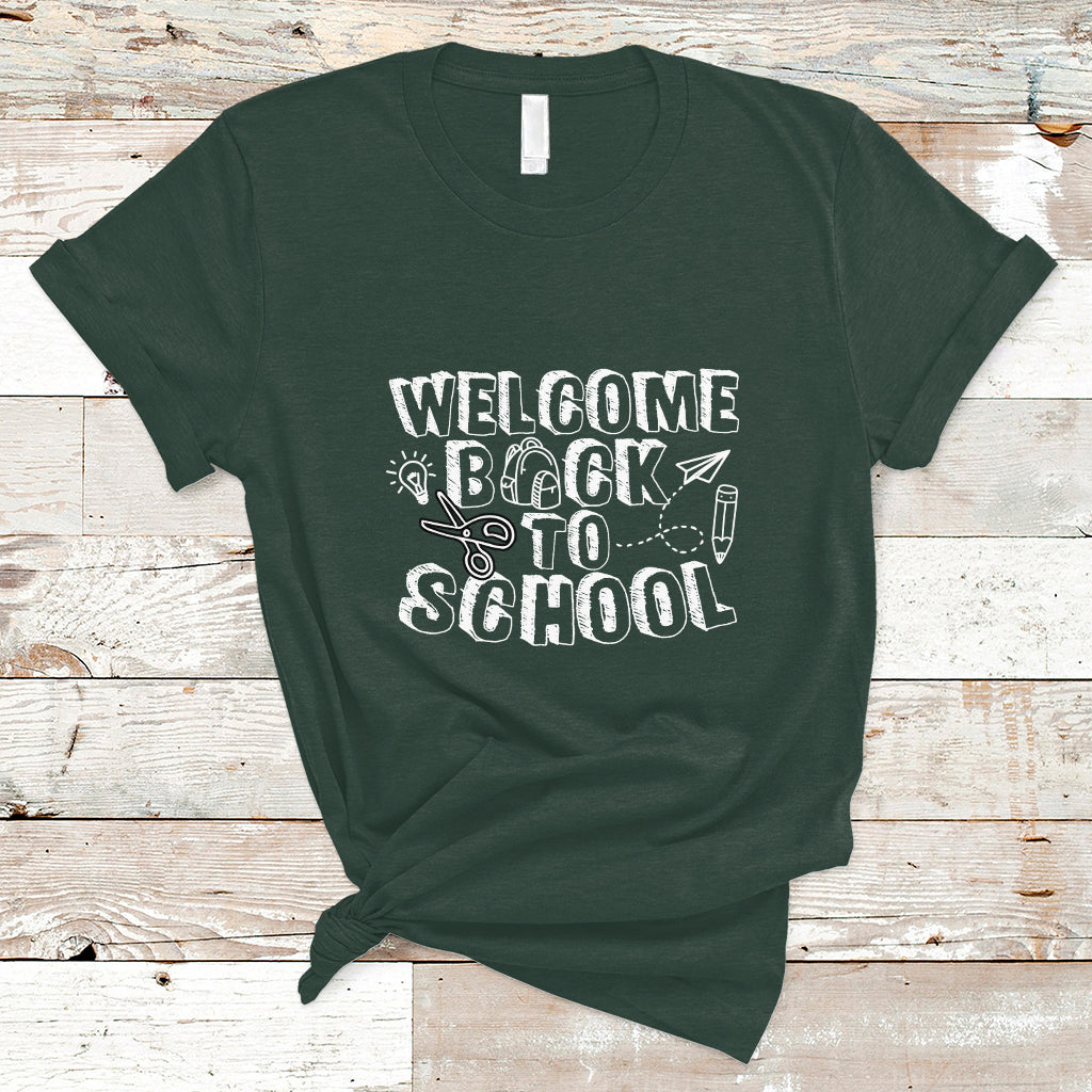 Welcome Back To School T Shirt First Day Of School Teacher Student - Wonder Print Shop