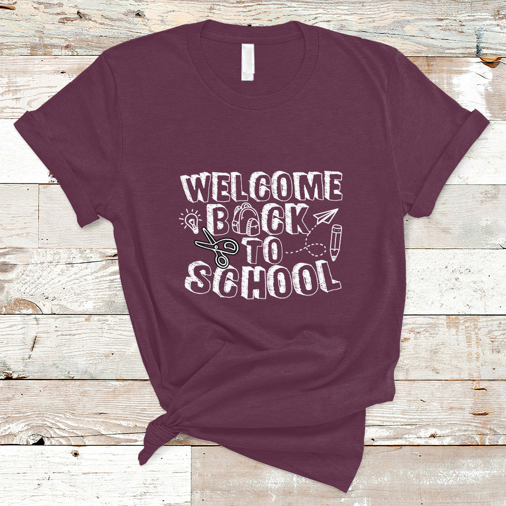 Welcome Back To School T Shirt First Day Of School Teacher Student - Wonder Print Shop