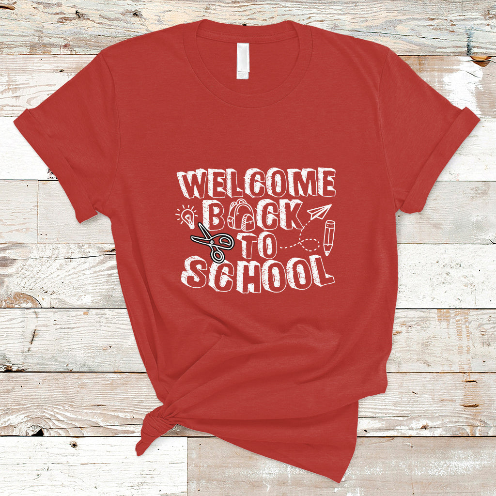 Welcome Back To School T Shirt First Day Of School Teacher Student - Wonder Print Shop