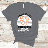 Orange Shirt Day T Shirt I Wear Orange For Every Stolen Native Child Indigenous Children Footprints - Wonder Print Shop