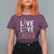 Cheerleading T Shirt For Women Live Love Cheer Girl Pink Leopard Cheerleader - Wonder Print Shop
